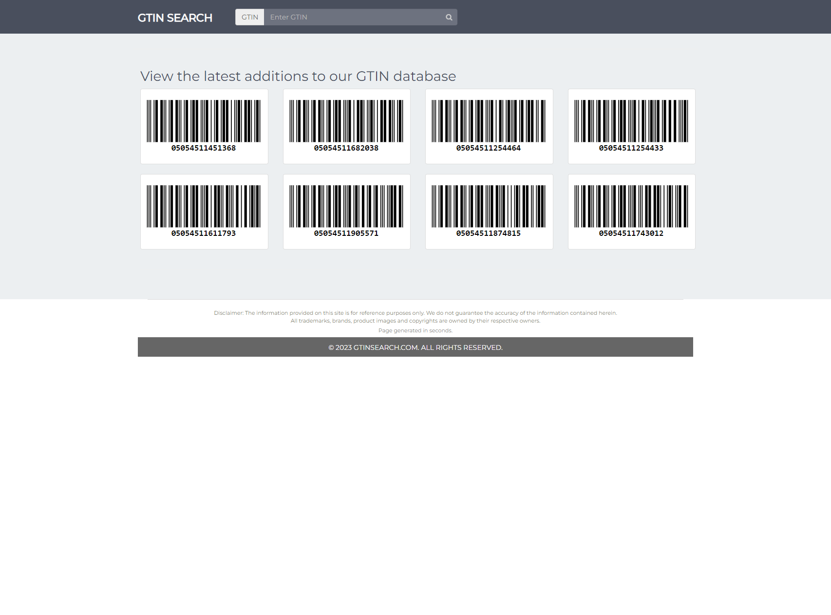 GTIN Search